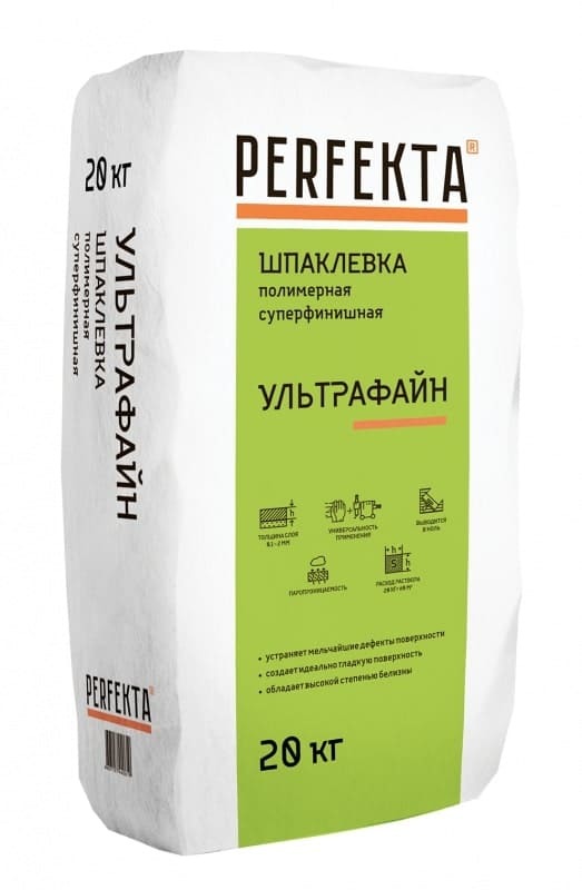 Шпатлевка Perfekta (Перфекта) Ультрафайн суперфинишная полимерная белая 20 кг