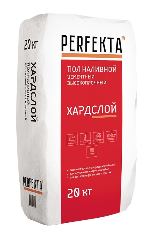 Наливной пол Perfekta (Перфекта) цементный высокопрочный Хардслой 20 кг