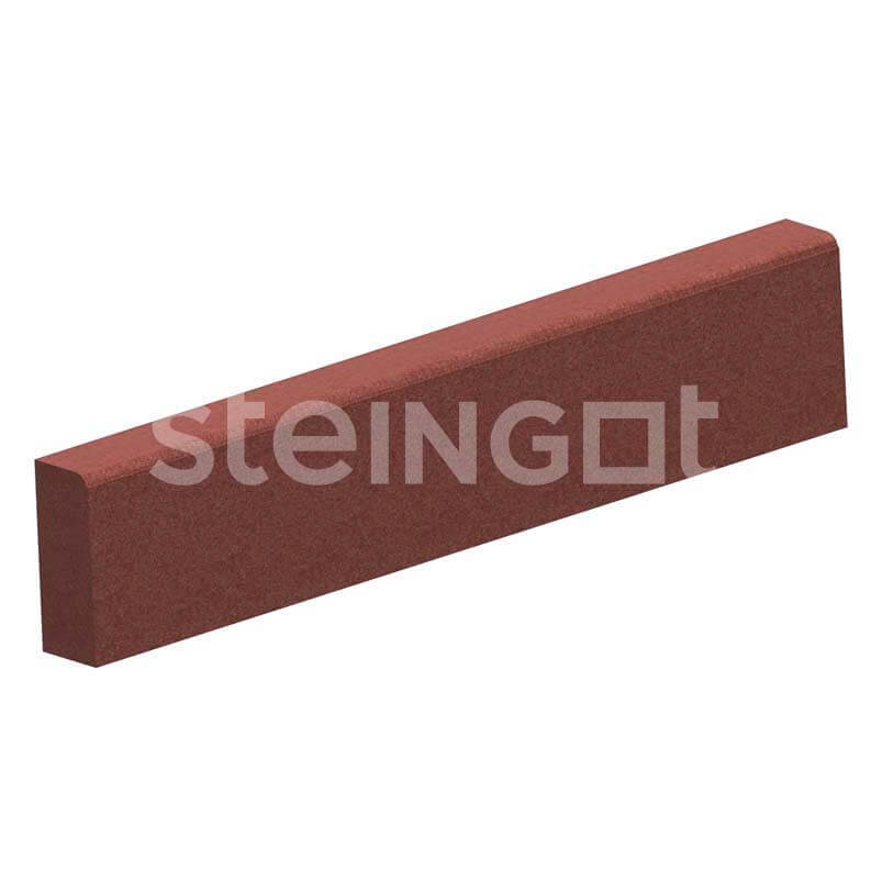 Бордюрный камень Steingot садовый 1000х200х80 Темно-красный