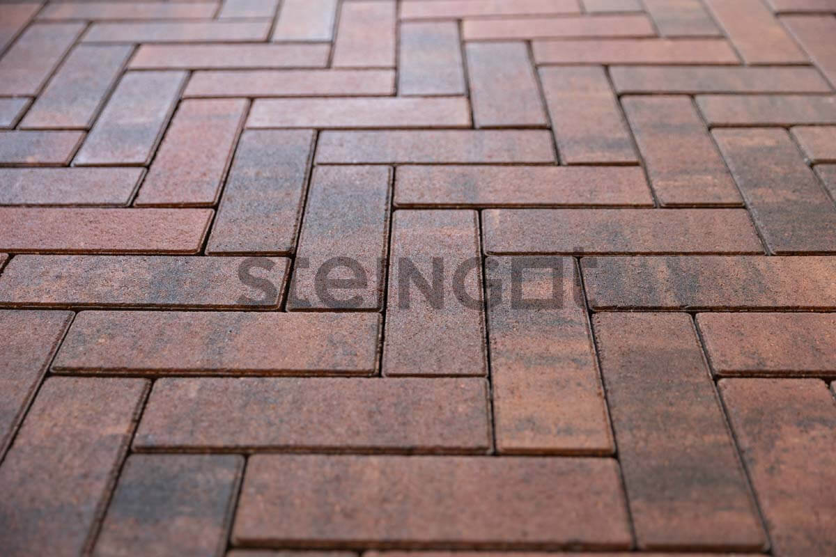 Брусчатка Steingot Прямоугольник 300х100х80 серия Сити 80 Колор микс Клинкер
